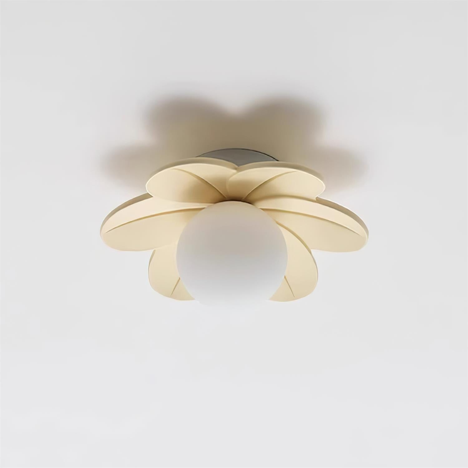 Beige Blumen-Deckenleuchte Variante P015