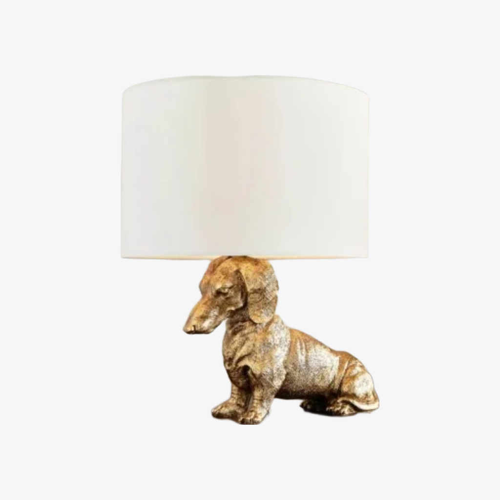 Pawdia Dachshund lamp on white background