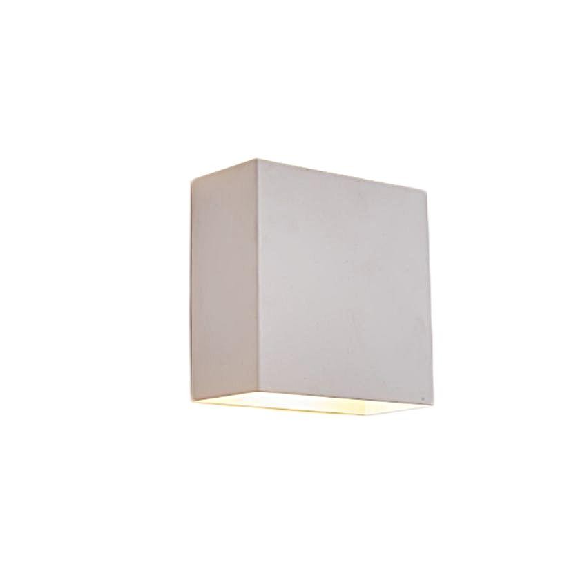 Hvit kube LED-vegglampe med finish