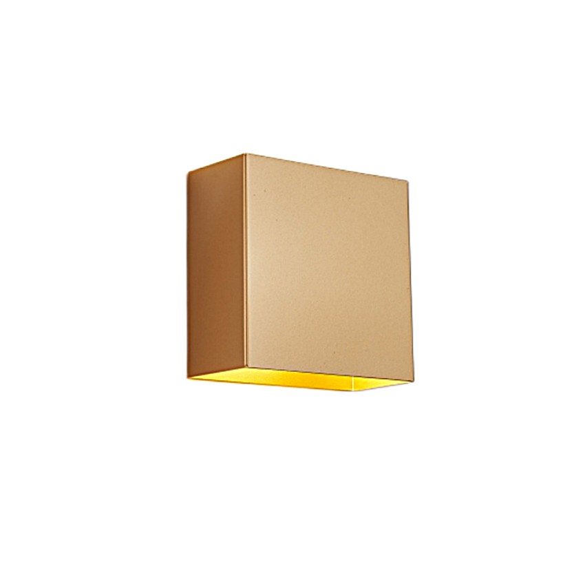 Gullkube LED-vegglampe med finish