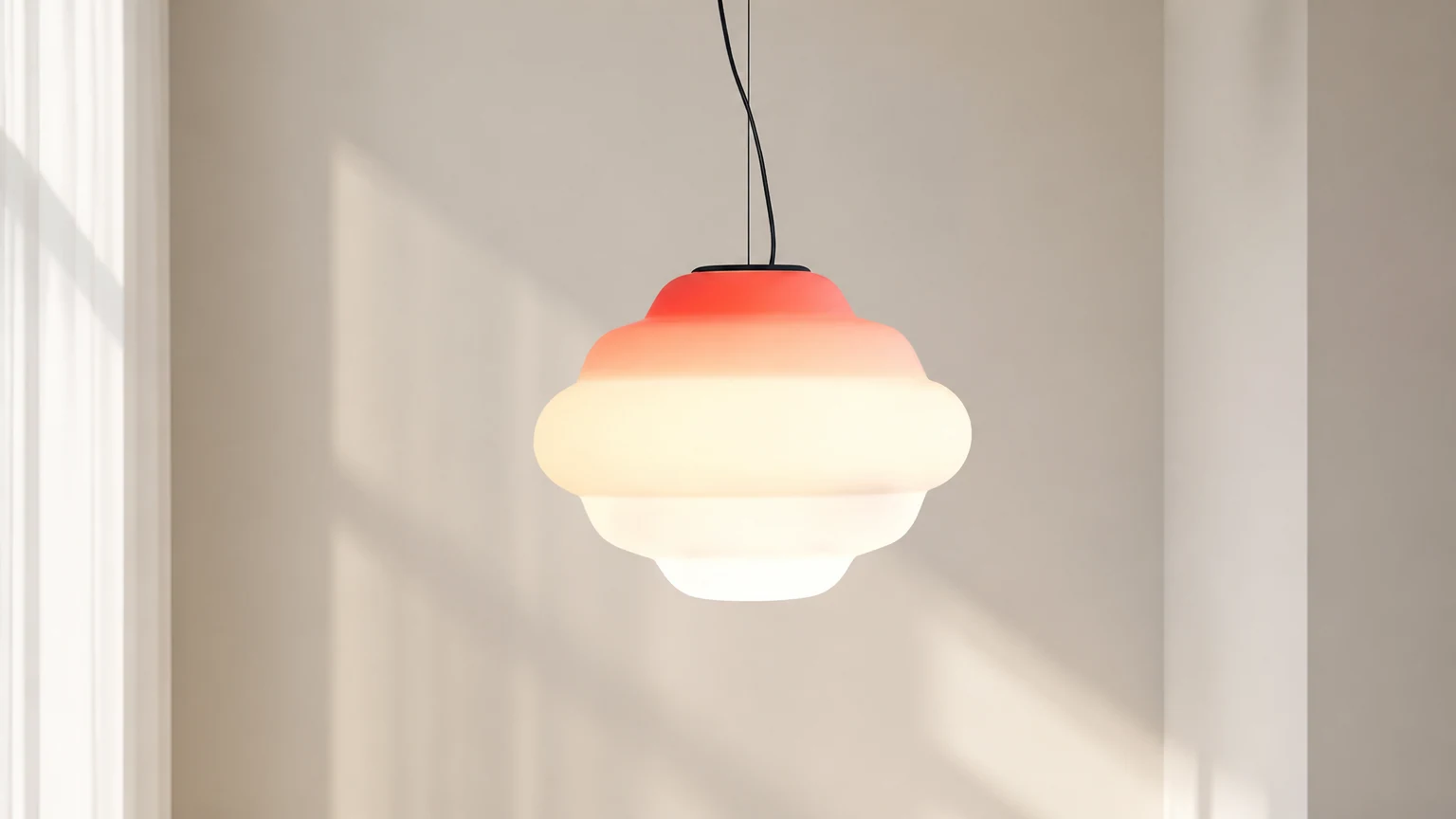 Gradient Cloudy Pendant Lamp M64 in a warm interior scene