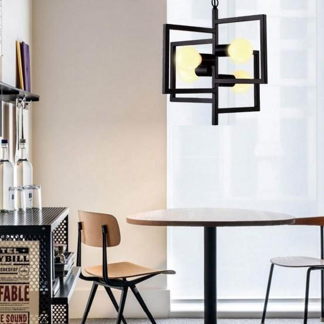 MAXTER Quadratische Pendelleuchte über einem Tisch im Esszimmer