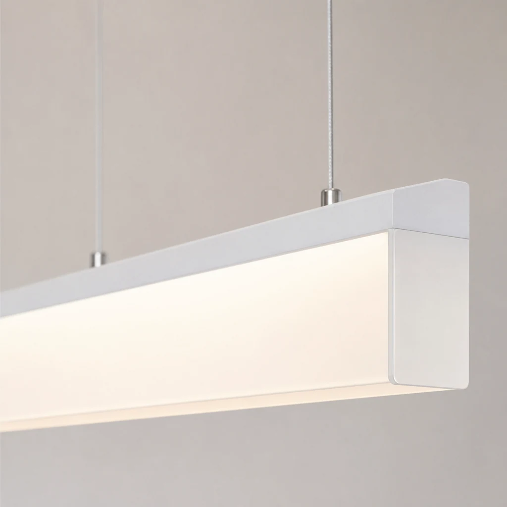 Detailaufnahme der Oberfläche der GREGER Slim Case Pendelleuchte