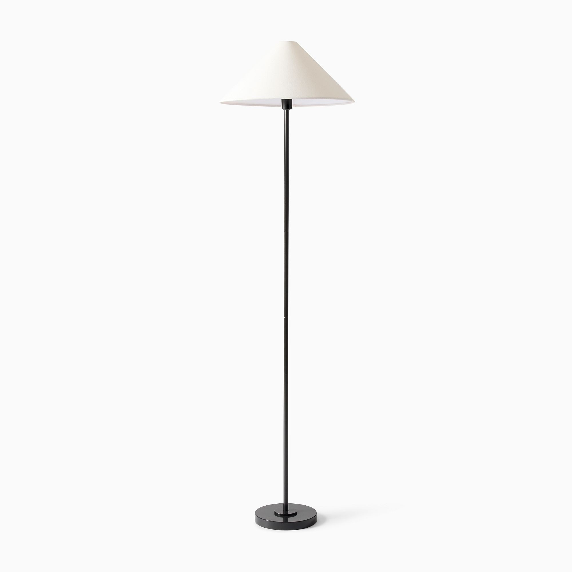 Lampa podłogowa Diora z ciemnego brązu, pełny widok