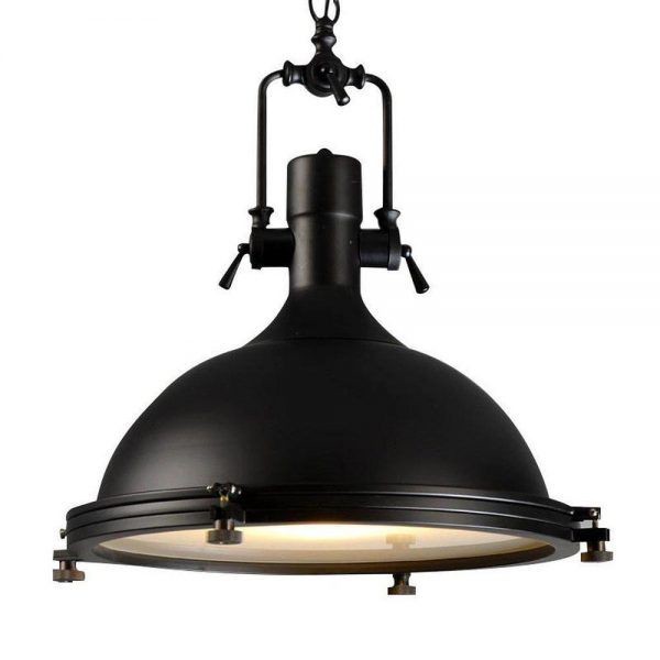 Black finish pendant light
