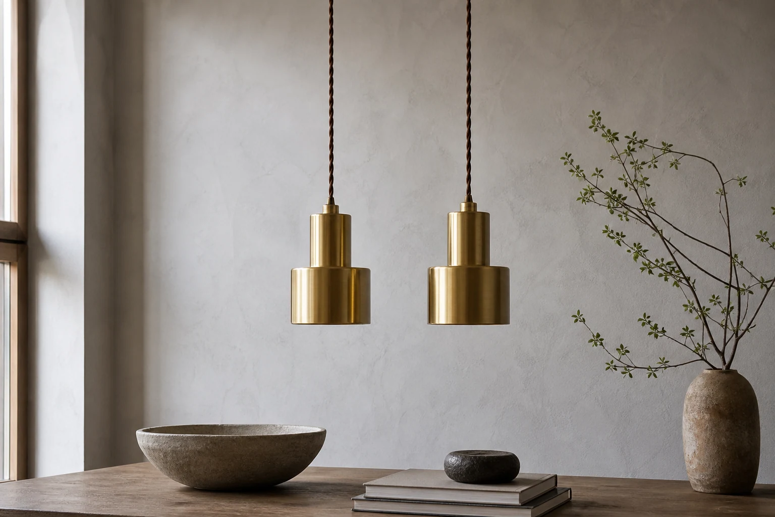 Drop Cap Pendant Light styled in a lifestyle interior