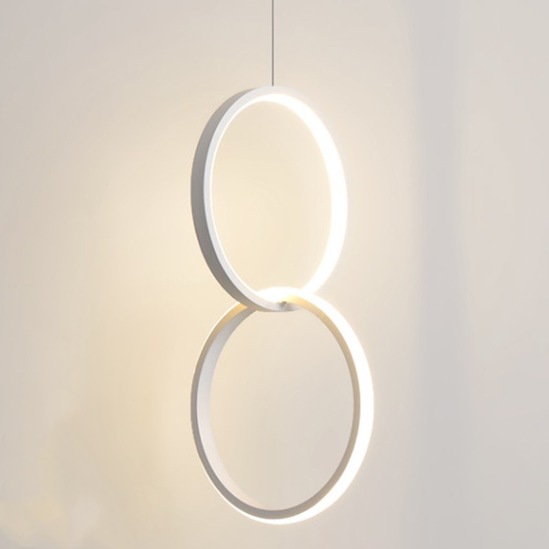 White double ring pendant product view