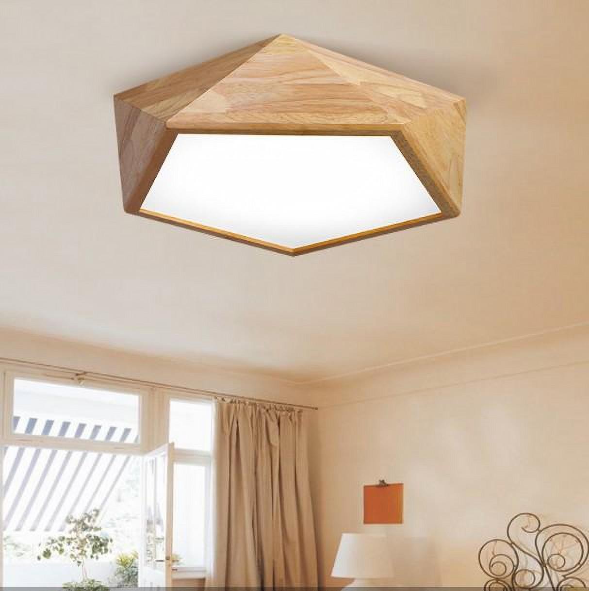 LEXA geometric wood ceiling light in a warm interior