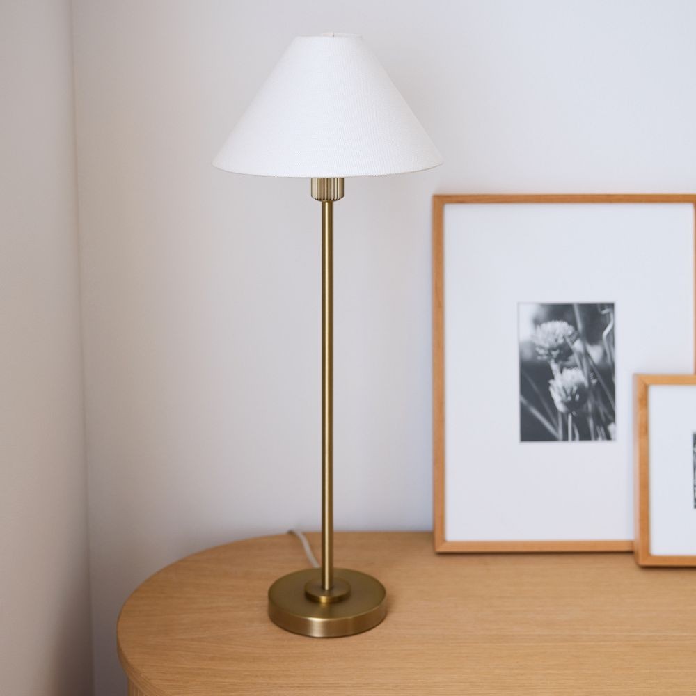 Lampa stołowa Diora w kolorze szampańskiego brązu
