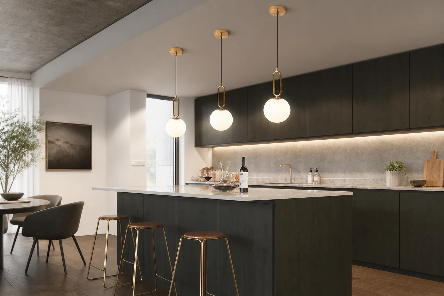 Lifestyle scene showing the oval ring pendant in context