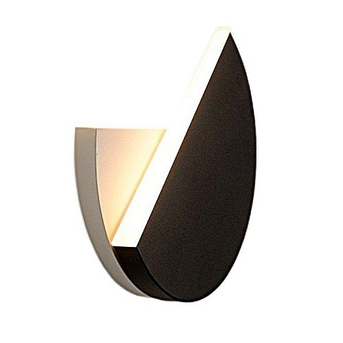 Seitenansicht der drehbaren Wandleuchte Creative Eclipse in Schwarz-Weiß