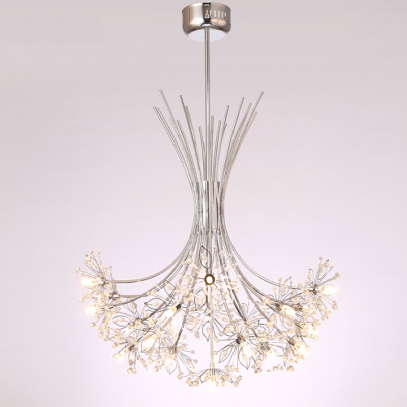 Stjärnblommig blomkrona i silverfinish