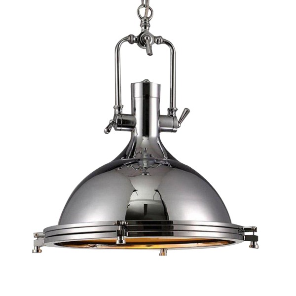 Chrome finish pendant light