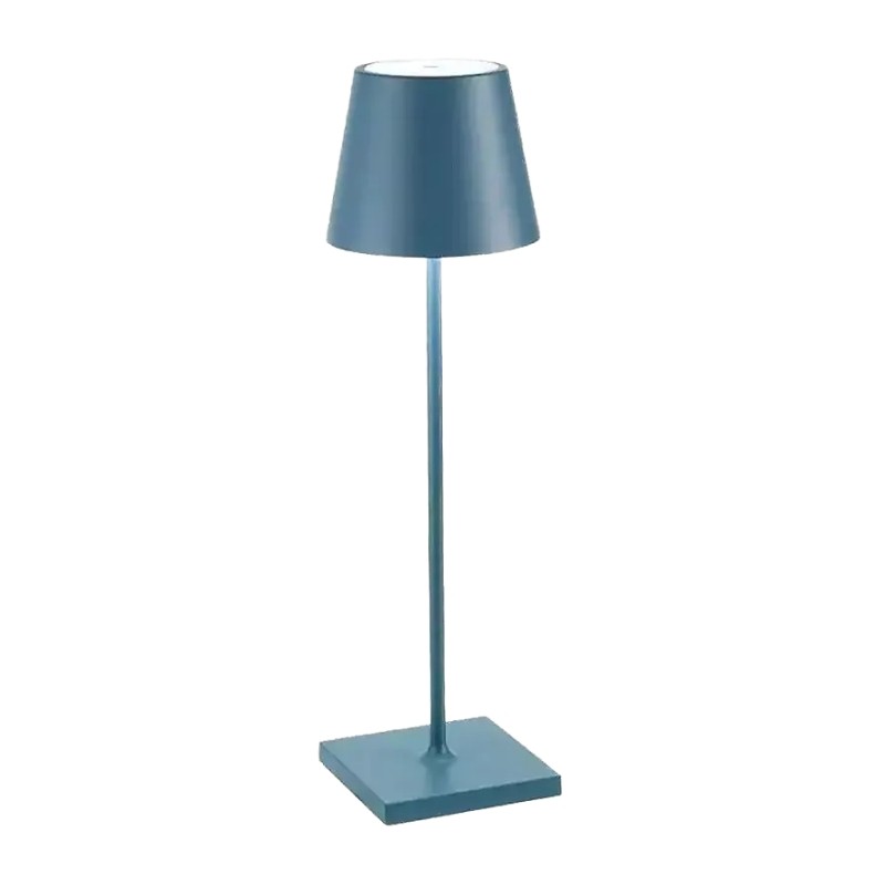 Lámpara de mesa LED recargable inalámbrica con acabado azul S11
