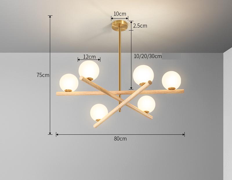 Måttdiagram för minimalistisk linjekula-krona