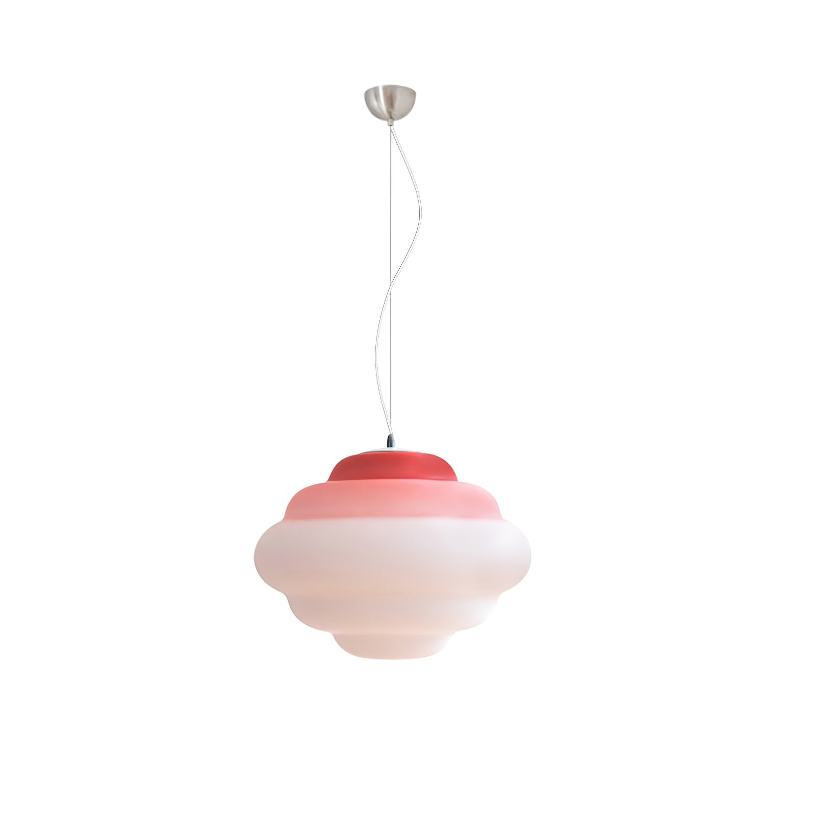 Gradient Red finish pendant lamp