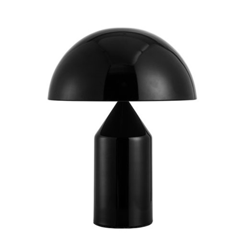 Lampa stołowa grzybkowa z czarnym wykończeniem