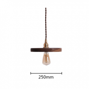Wooden Pendant Light dimension diagram showing 250 mm width