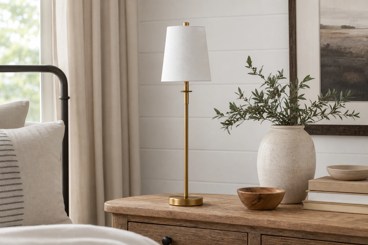 Rowan table lamp in a product-in-context lifestyle scene