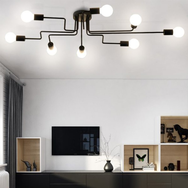 Avize Chandelier above a TV wall living space