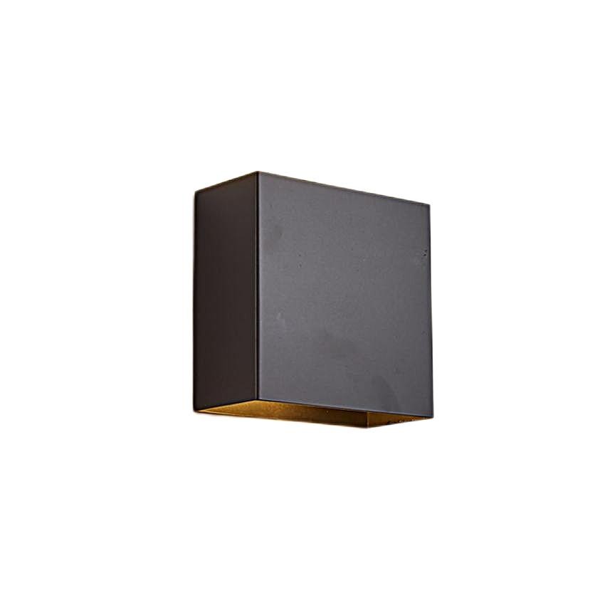 Svart kube LED-vegglampe med finish