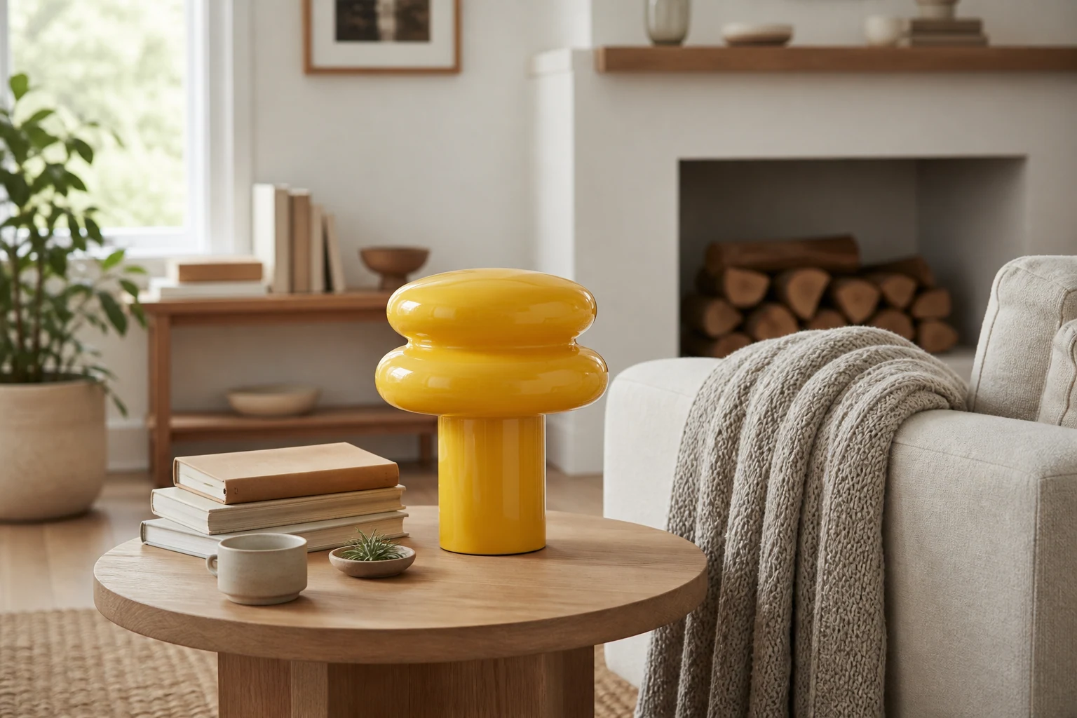 Opalowa lampa stołowa Orra w stylu lifestylowym