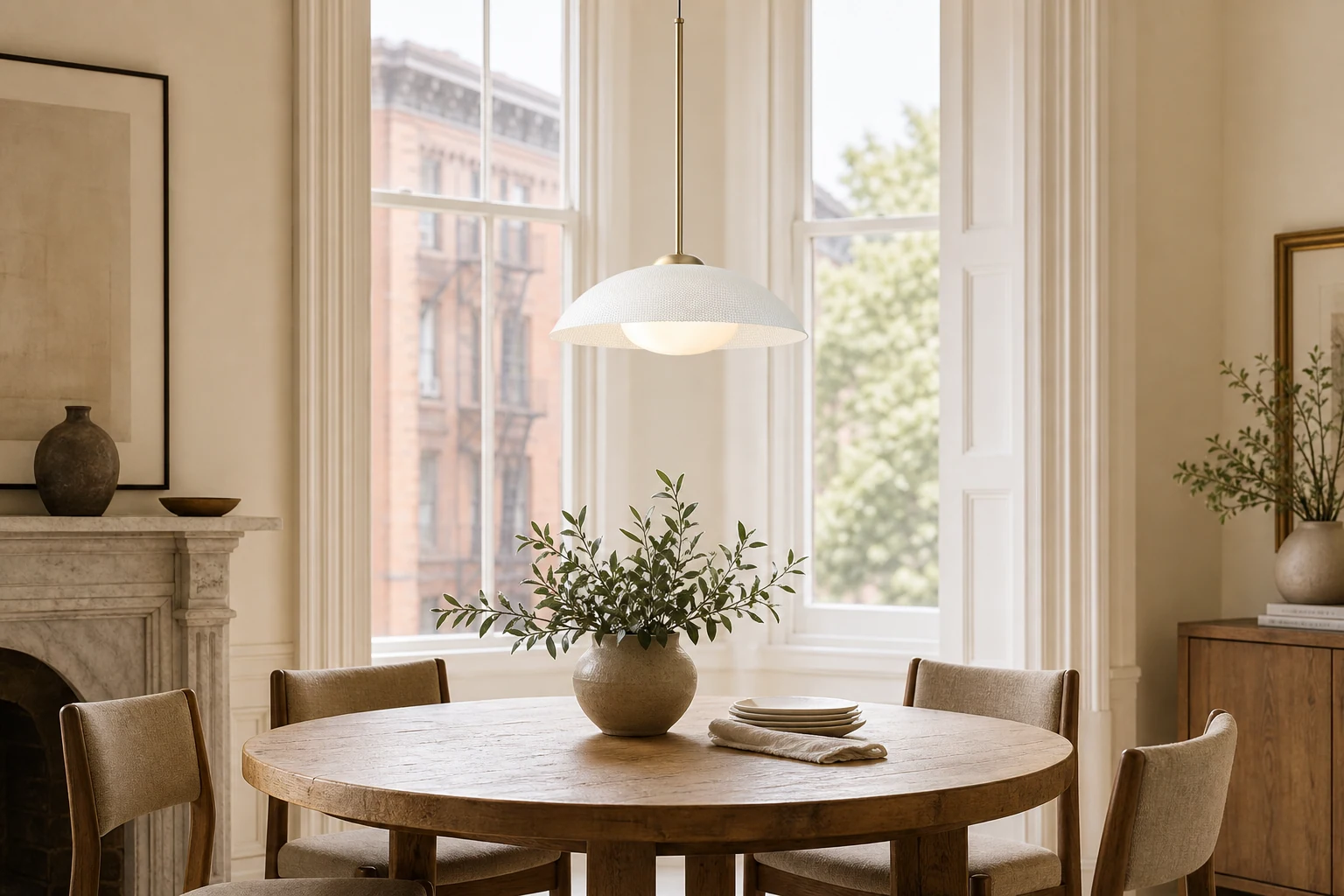 Lampa wisząca Elorina w scenie pokoju lifestylowego