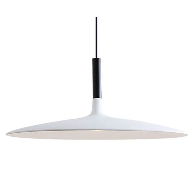 White cone pendant finish