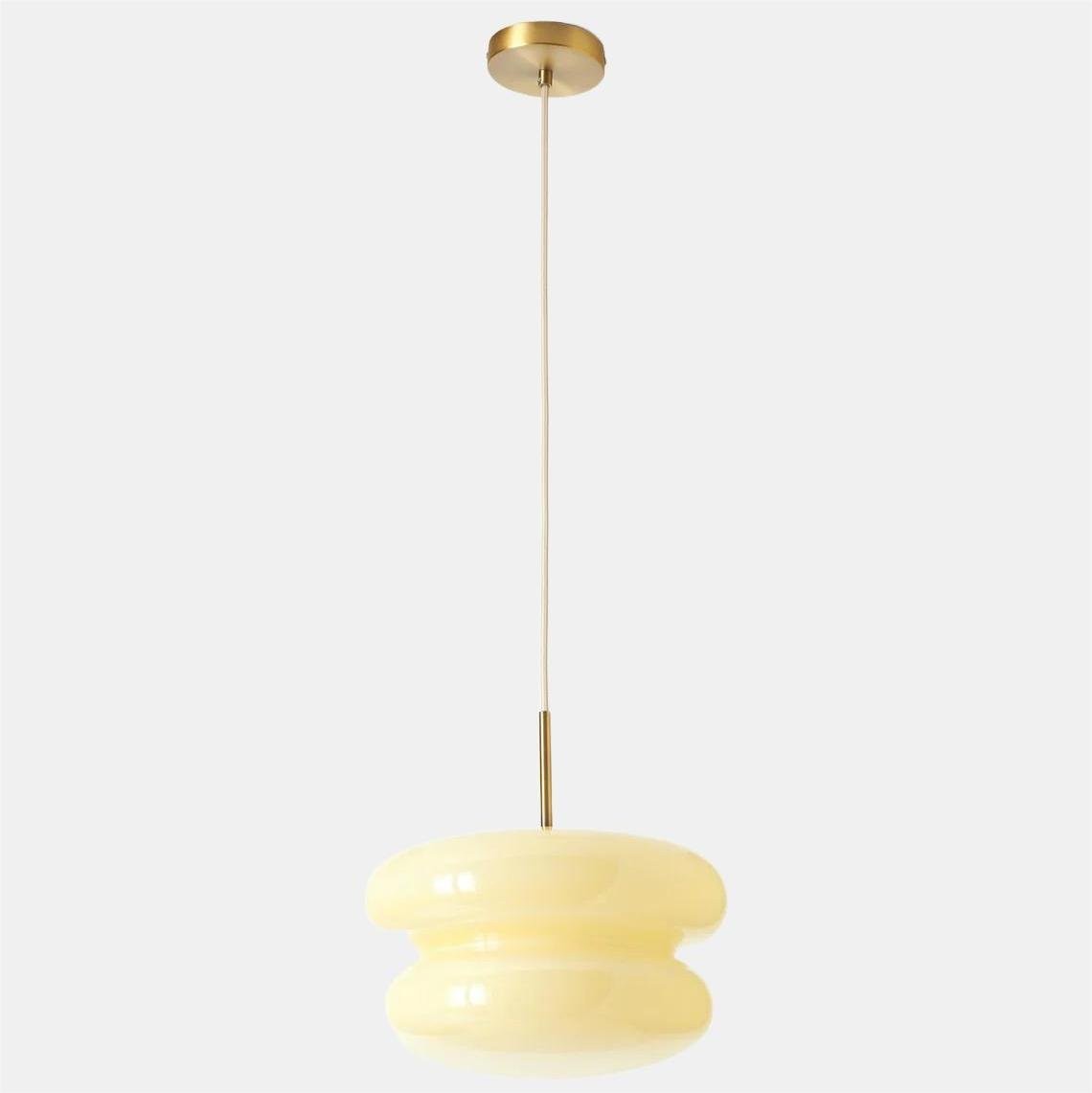 Full Light Yellow Orra pendant lamp with canopy and cable