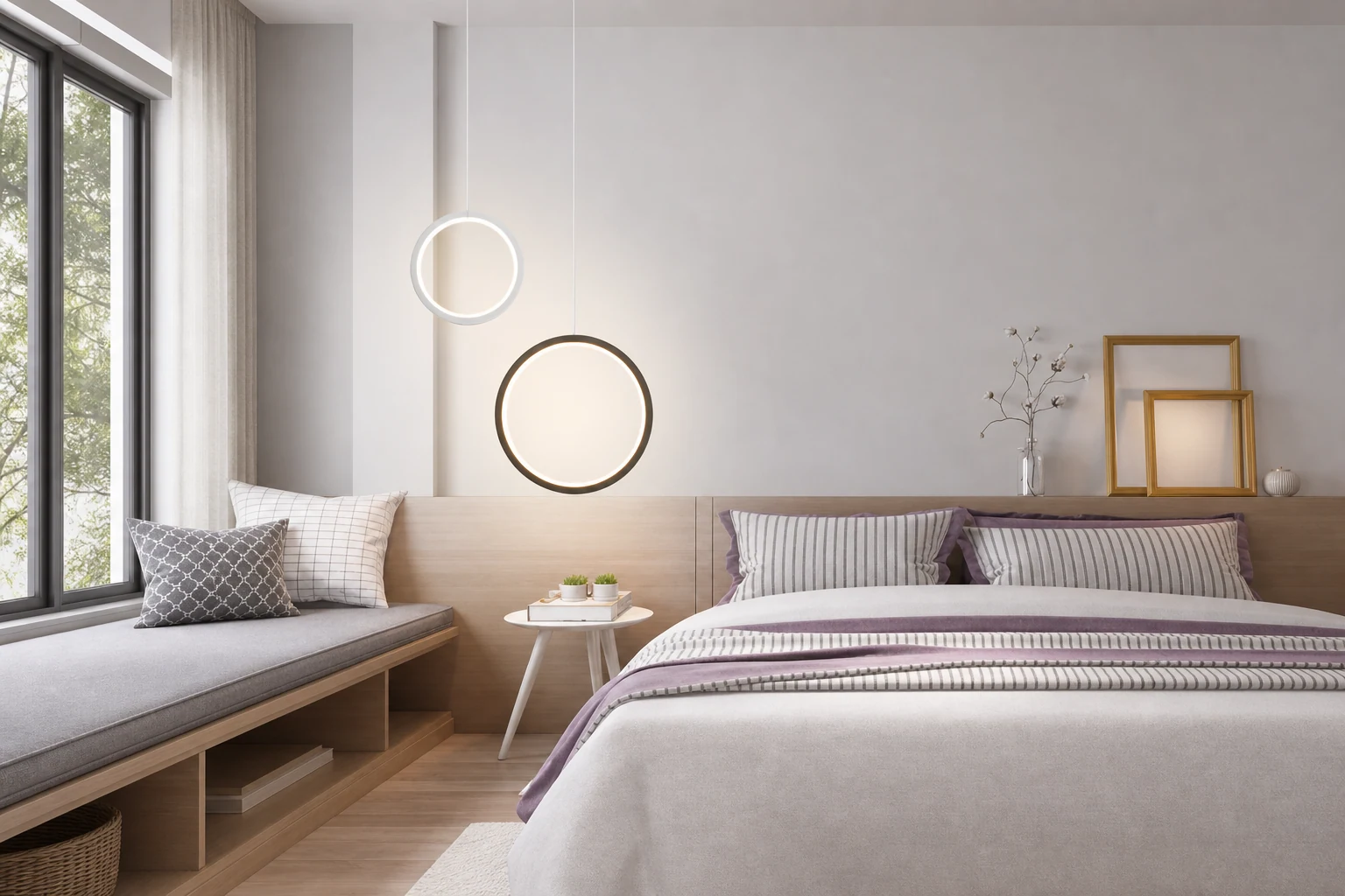 Ring LED Pendant Light in a modern lifestyle scene