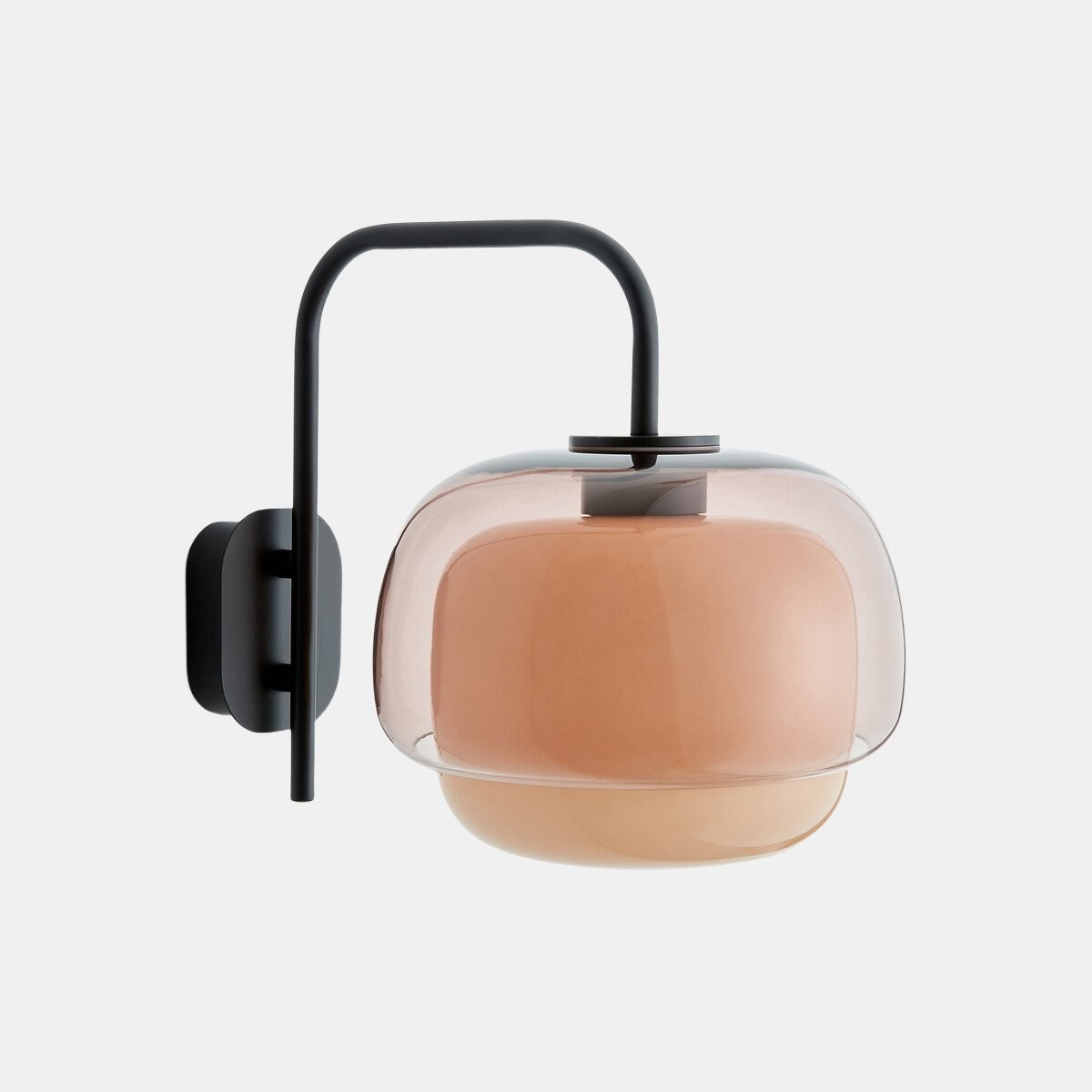 Pink Style A Clinco wall lamp with black fitting