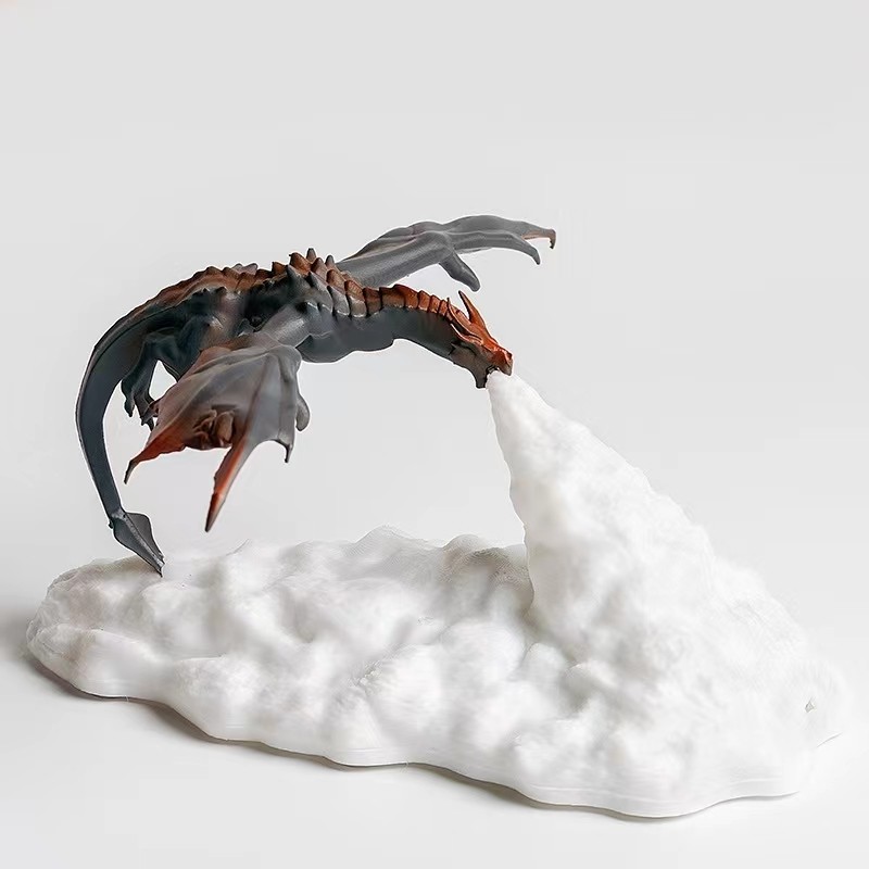 Widok produktu w postaci jasnoszarej lampy Fire Dragon