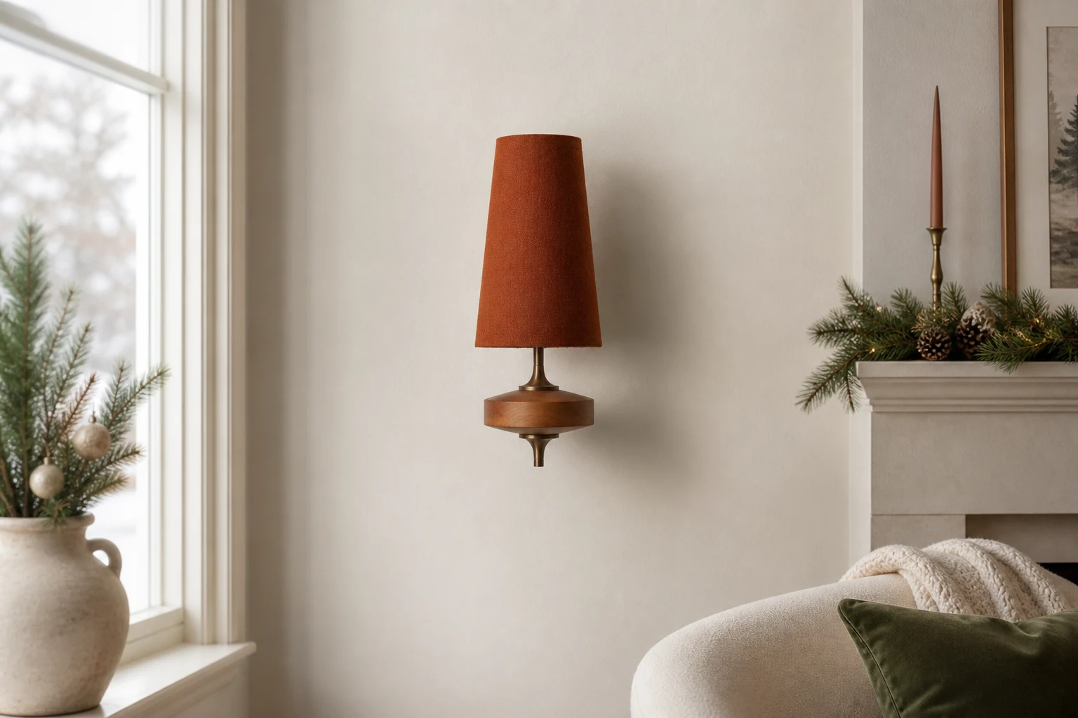 Chrona Rho wall lamp in a lifestyle room scene