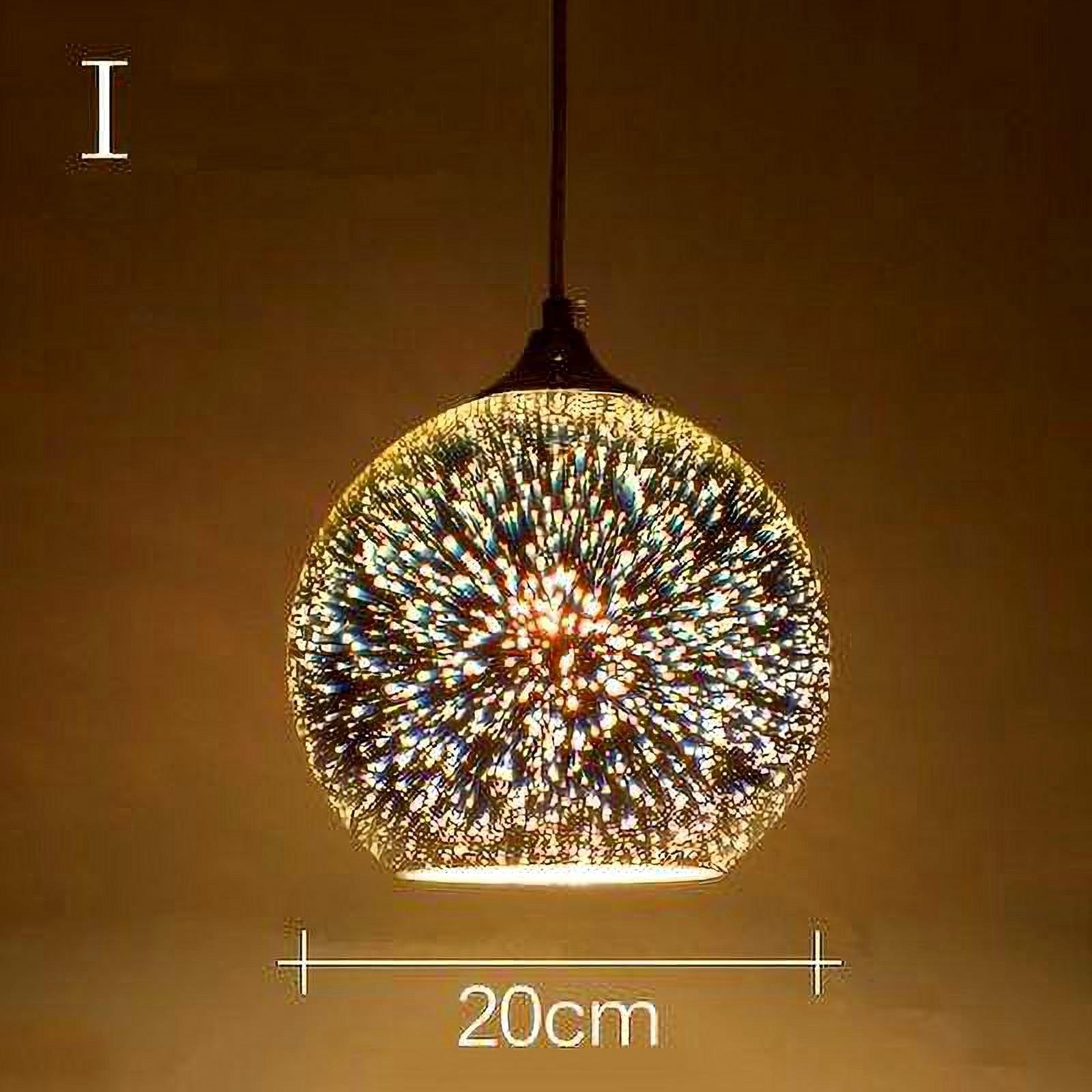 Modern 3D Colorful Nordic Pendant Lamp 20 cm size reference