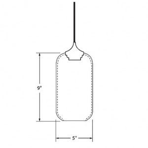 Helio Glass Pendant Light size diagram