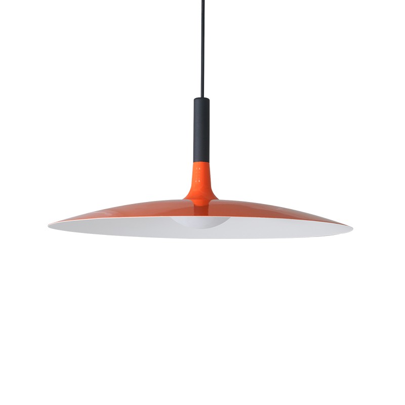 Orange cone pendant finish