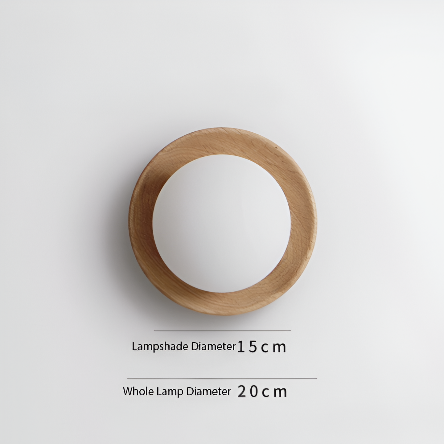 Grafika wymiarowa kinkietu LED Nordic Wood