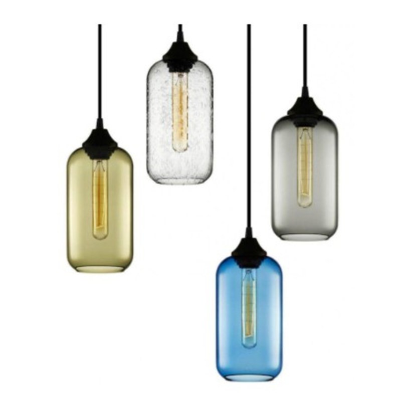 Helio Glass Pendant Light glass color options