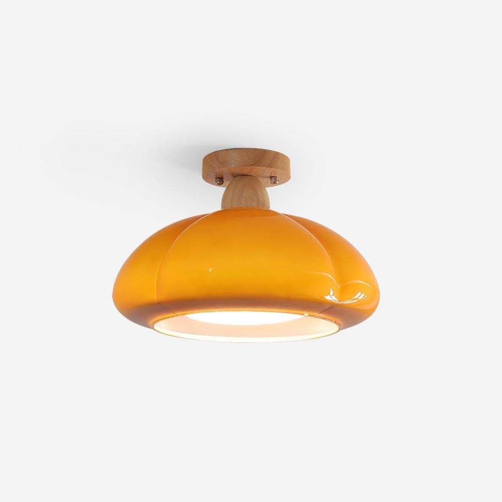 Vue centrée du produit : Suspension en verre citrouille