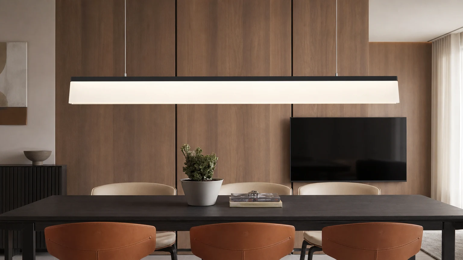 GREGER Slim Case Pendelleuchte in einem modernen Interieur