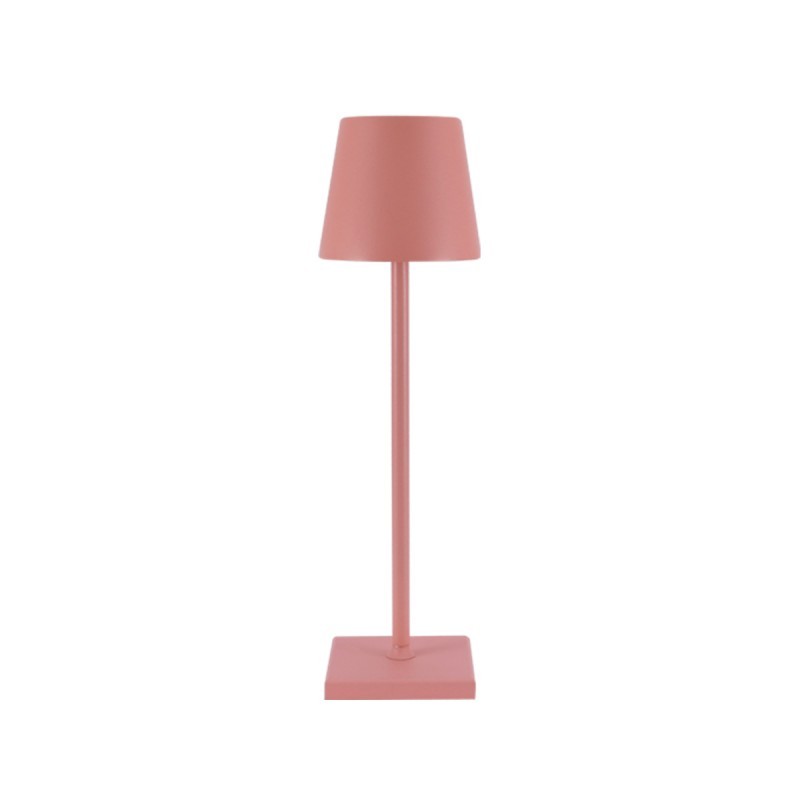 Lámpara de mesa LED recargable inalámbrica con acabado rosa S11