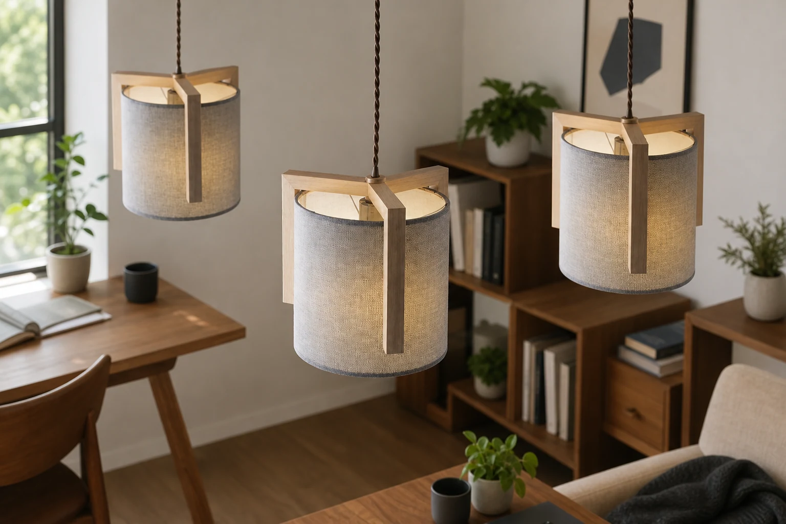 MILLER pendant light styled in a room setting