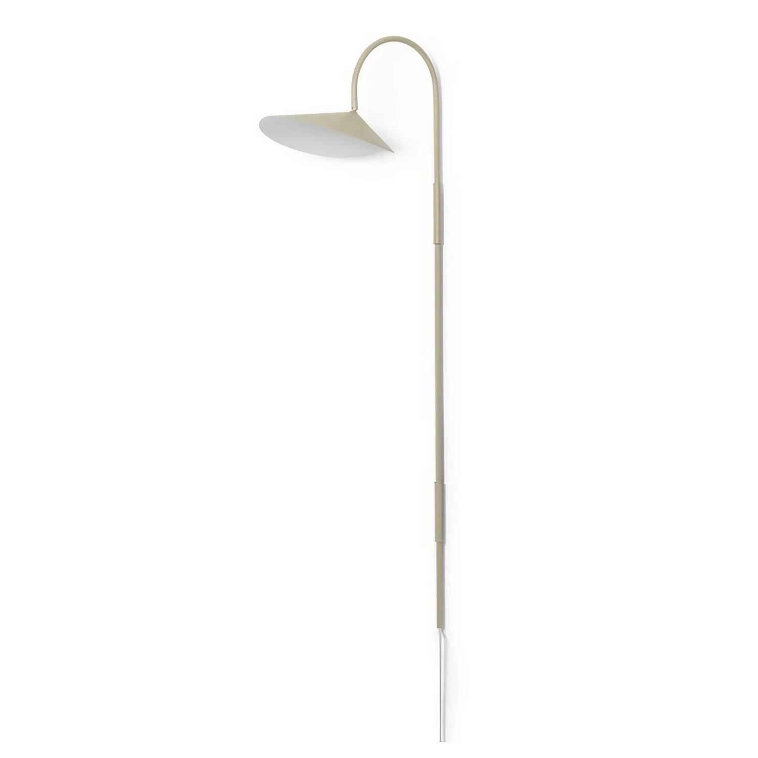 Cashmere tall wall lamp full product view with long cord