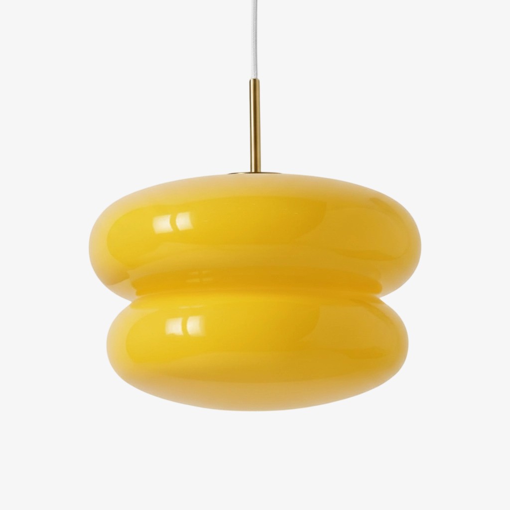 Mustard yellow Orra pendant shade detail
