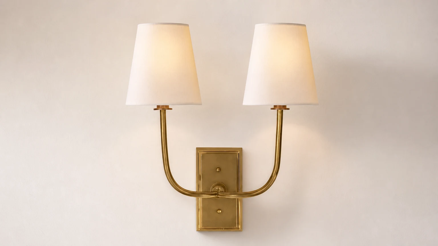 VistaGlow double wall sconce styled on an interior wall