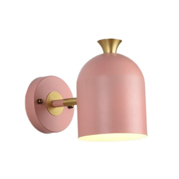Różowa śliczna lampa ścienna Macaron widok produktu