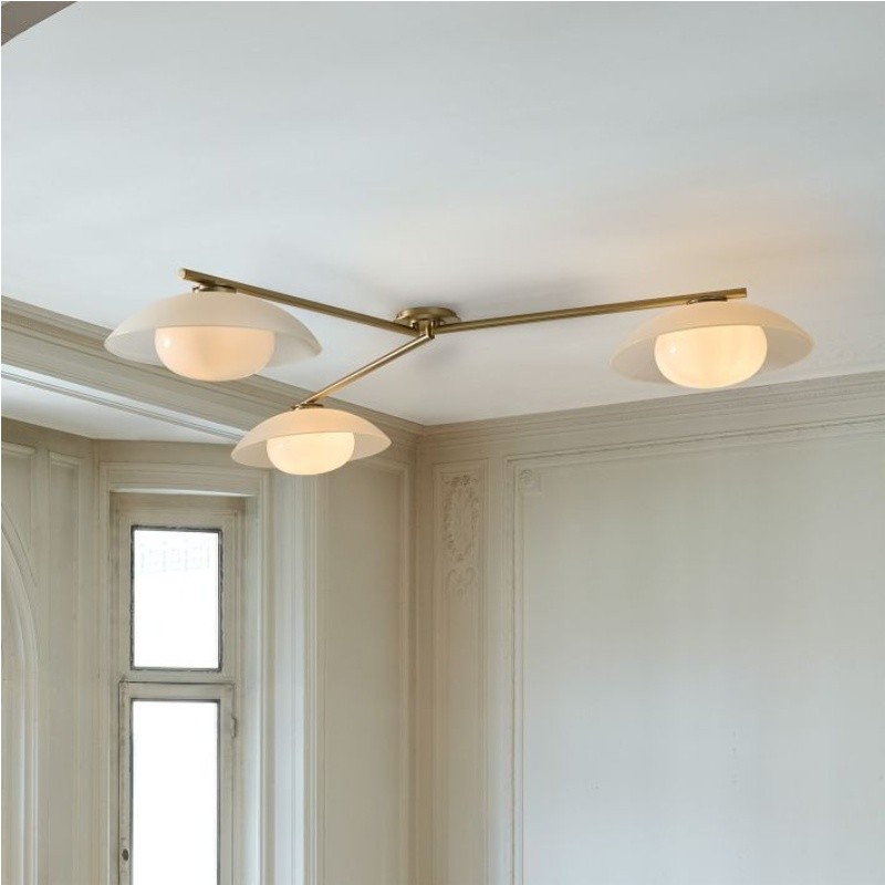 Elorina lit ceiling fixture in a residential room