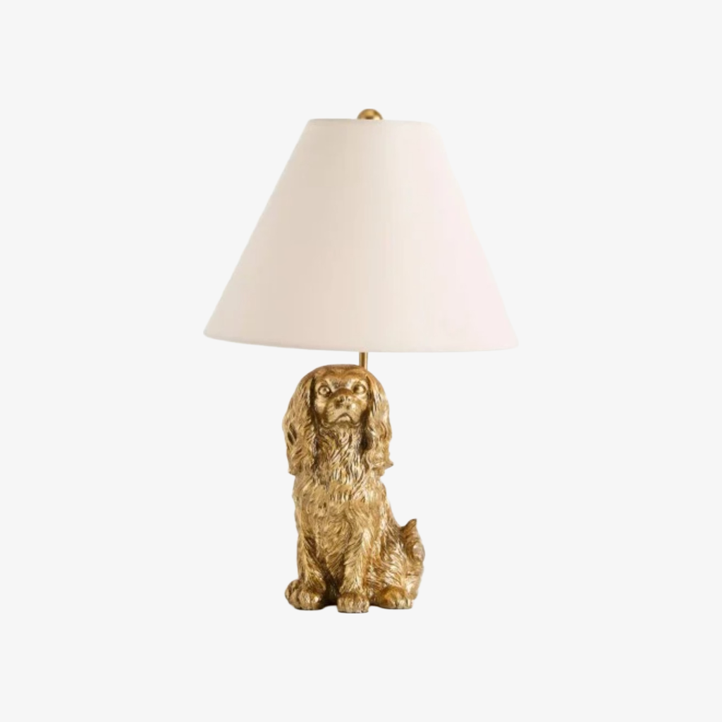 Pawdia King Charles Cavalier lamp on white background