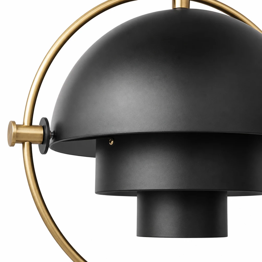 Nahaufnahme des mehrschichtigen Metallschirms und der Oberflächendetails
