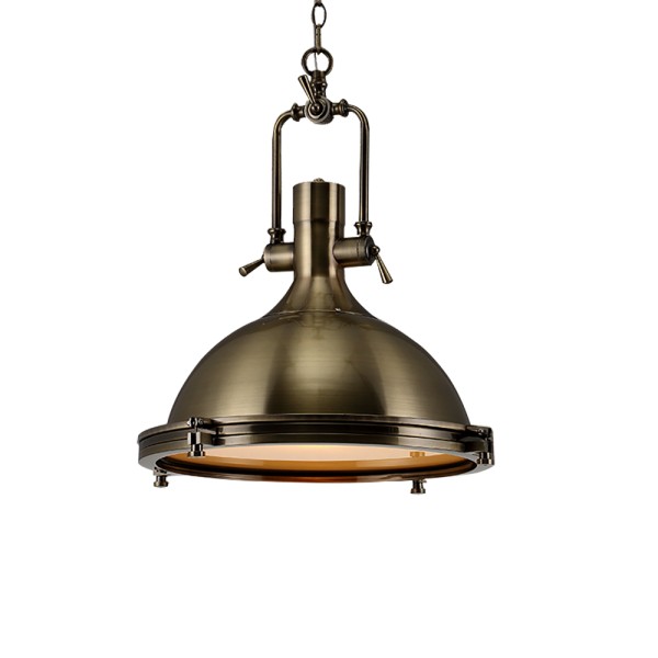 Copper finish pendant light